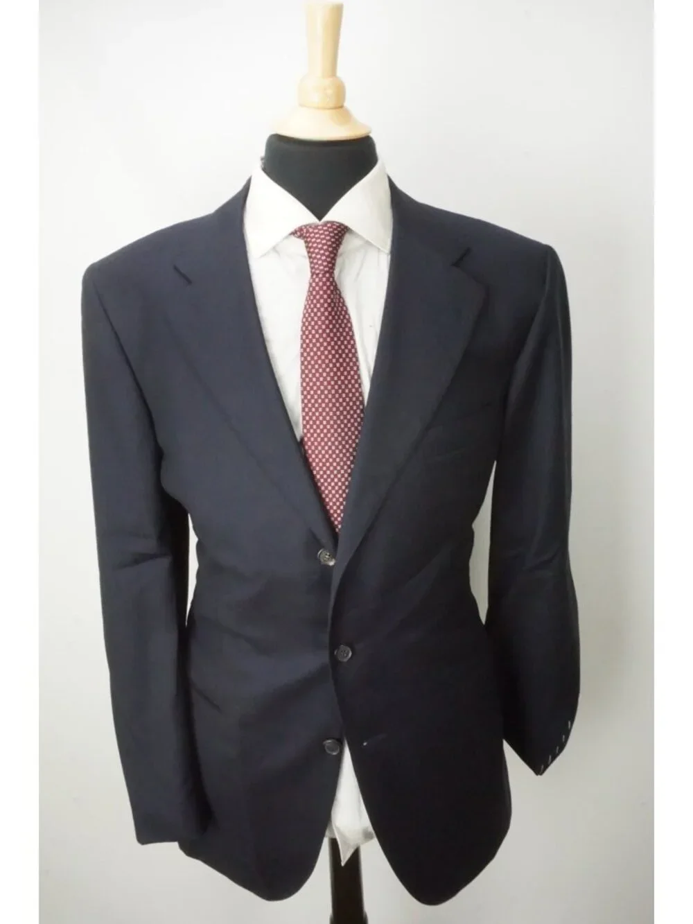 Raffaele Caruso S100s Wool Navy Blue 2Pc Suit Jacket Pant 44R BRAND NEW